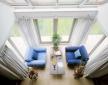 Mews/Street house, glazed double-height living area