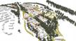 Massing study residential clusters and existing Lowood House 