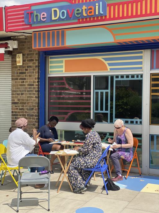 A consultation event at The Dovetail, Carpenters Estate 